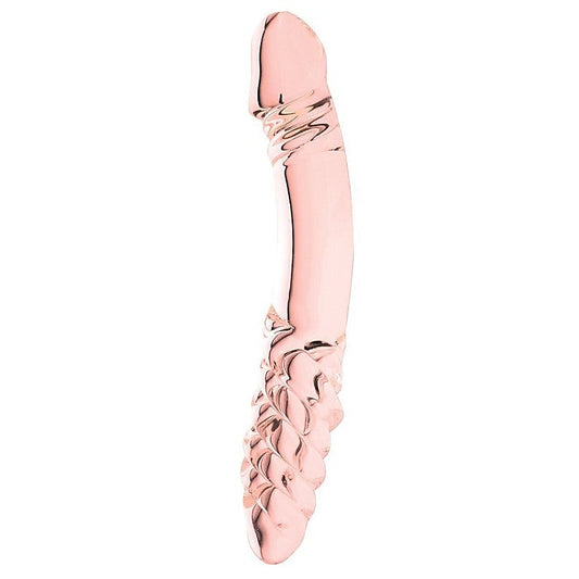 Blown Double-Ended Dildo with Twist by Spartacus Enterprises - Glass Sex Toys