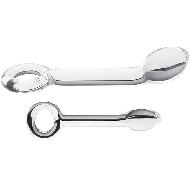 Sensual Bliss - Spartacus Blown Glass G-Spot Dildo with Loop - Bullet Vibrators