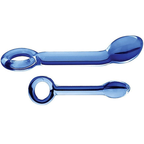 Sensual Bliss - Spartacus Blown Glass G-Spot Dildo with Loop - Bullet Vibrators