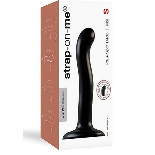 Strap-On-Me P & G Spot Dildo Black - Strap On Sextoys