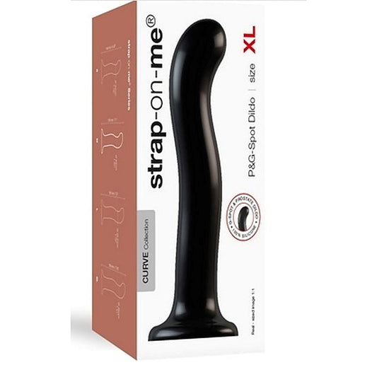 Strap-On-Me P & G Spot Dildo Black - Strap On Sextoys