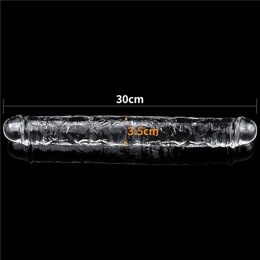 Flawless Clear Double Dildo 12 Inch - Double Ender