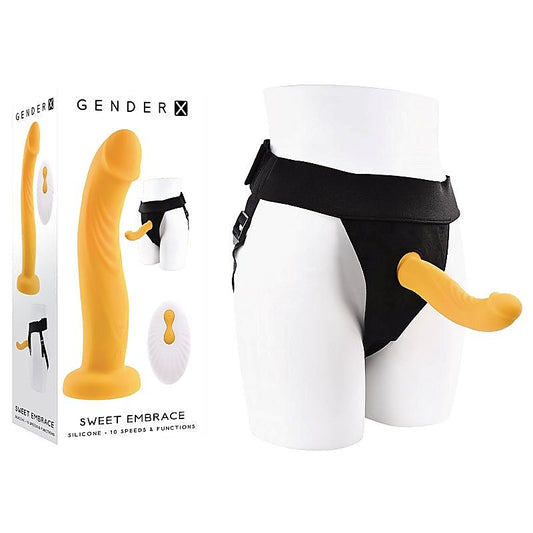 Gender X SWEET EMBRACE - Dual Motors, Wearable Delight, Submersible Fun - Strap On Sextoys