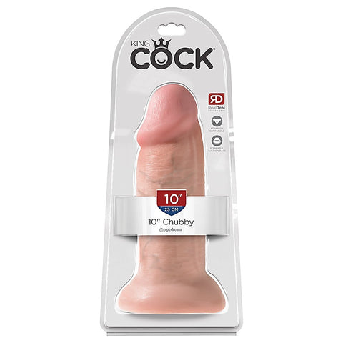 King Cock 10 Inch Chubby Realistic Dong - Realistic Dildos