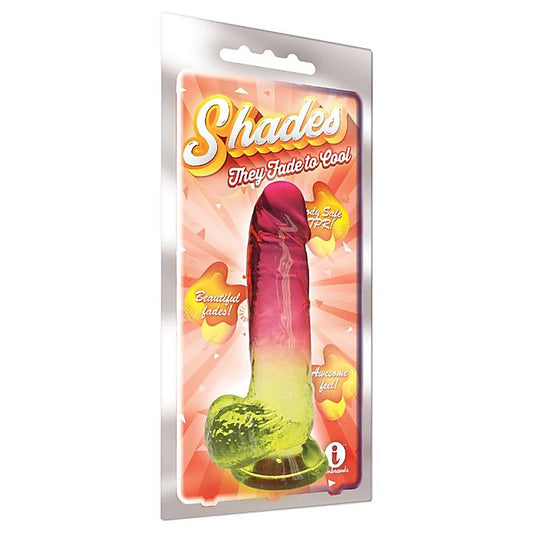 Icon Brands Shades 8 Inch Jelly TPR Realistic Dong - Realistic Dildos