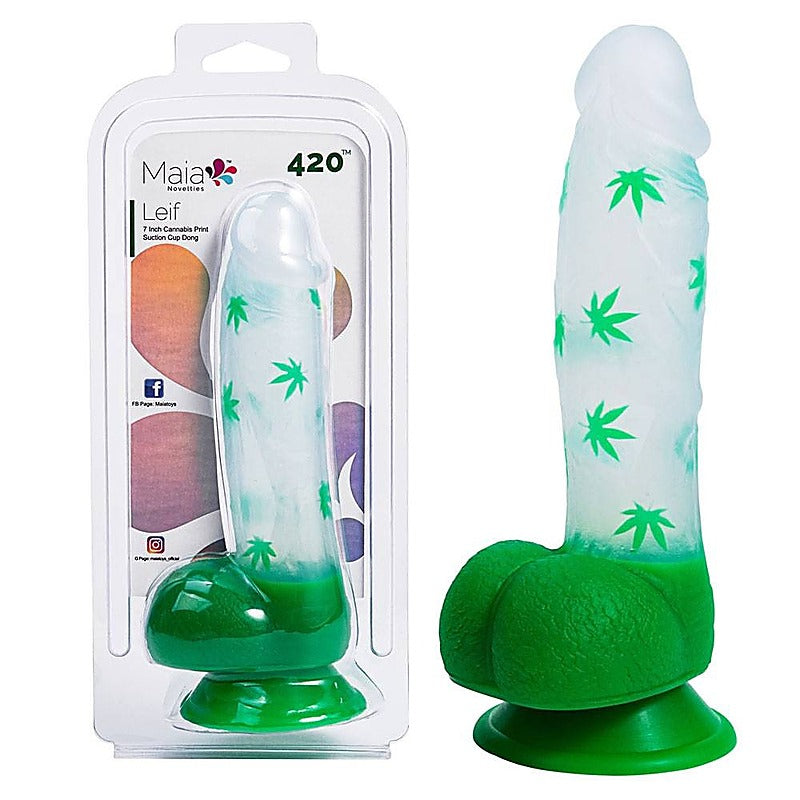 LEIF Leaf Print Realistic Dong by Maia Toys - Realistic Dildos