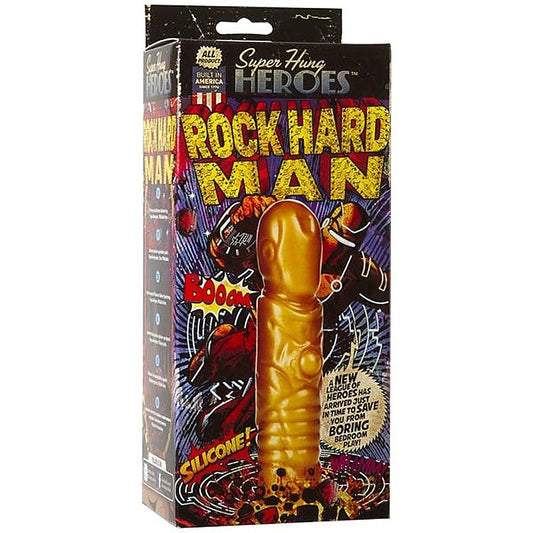Super Hung Heroes Rock Hard Man Fantasy Dildo by Doc Johnson - Non-Realistic Dildos