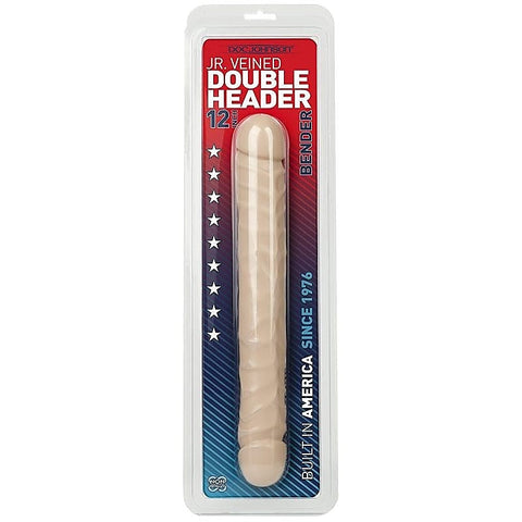 Veined Double Header 12 Inch Realistic Dong by Doc Johnson - Realistic Dildos