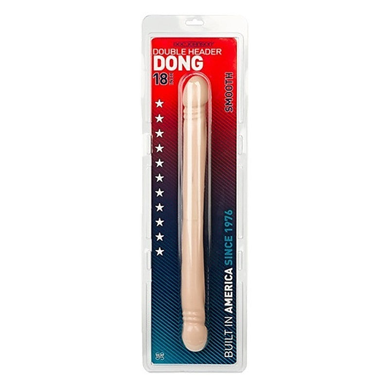 Doc Johnson Smooth Double Header 18 Inch Realistic Dong - Double Ender