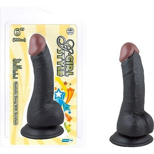 G-Girl Style Realistic Dong W/ Suction Cup 6" Dong 1