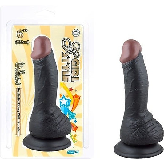 G-Girl Style Realistic Dong W/ Suction Cup 6" Dong 2