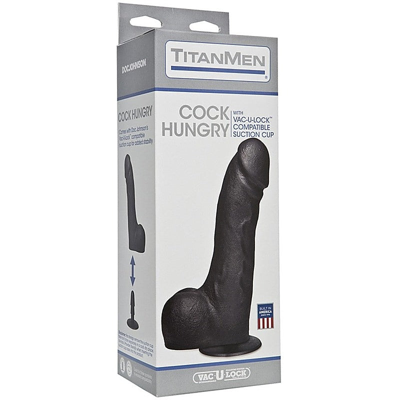 Cock Hungry Black Silicone Dildo by Doc Johnson - Realistic Dildos