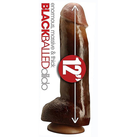 Black Balled 12 inch Dildo - Realistic Dildos