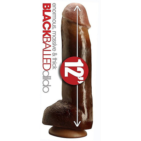 Black Balled 12 inch Dildo - Realistic Dildos