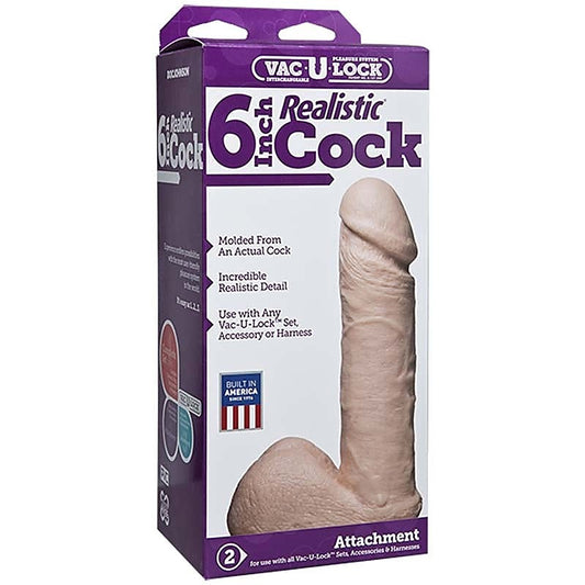 Vac-U-Lock 6 Realistic Cock