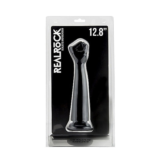 RealRock 12.8 inch Realistic Fist Black - Realistic Dildos