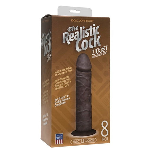 The Realistic Cock UR3 8 in. Black