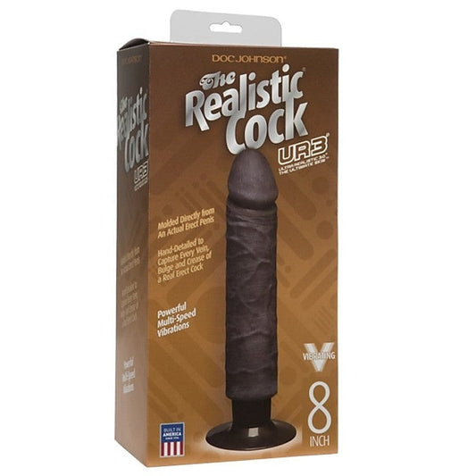 The Realistic Cock UR3 Vibrating 8 in. Black
