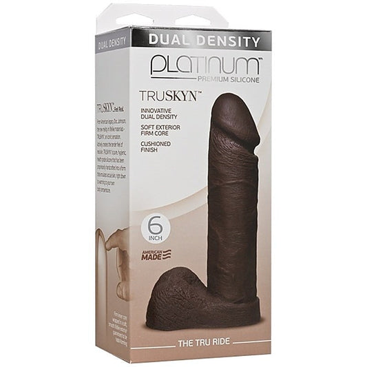 Doc Johnson Platinum The Tru Ride Realistic Cock Chocolate