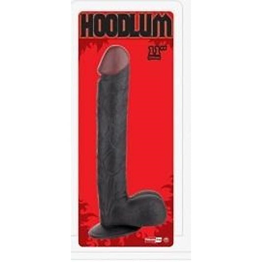 Hoodlum 11" Straight Dong with Balls Black