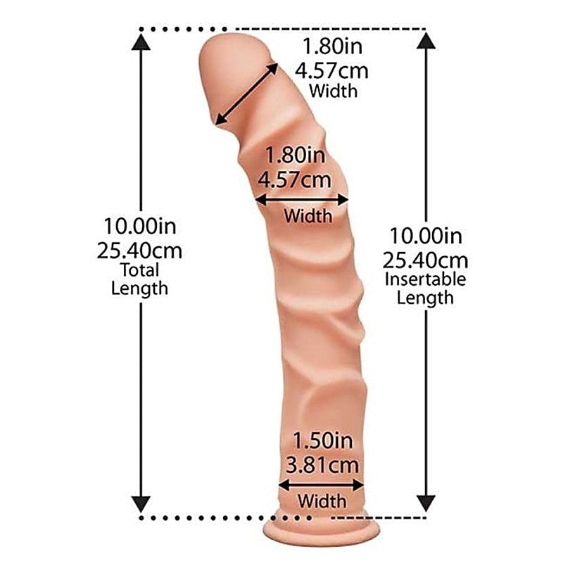 The Ragin' D 10 Inch by Doc Johnson - Realistic Dildos