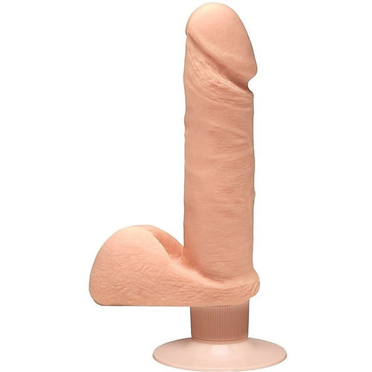 The D The Perfect D Vibrating 7 Inch Vanilla - Realistic Dildos