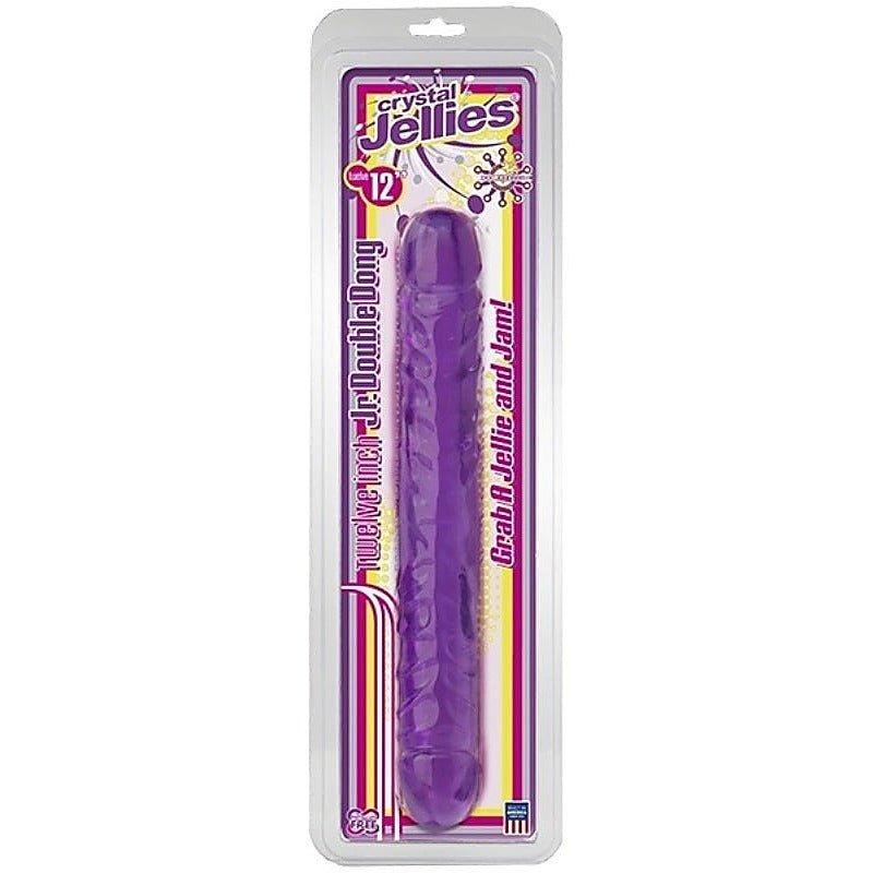 Crystal Jellies 12 Inch Jr. Double Dong by Doc Johnson - Bullet Vibrators