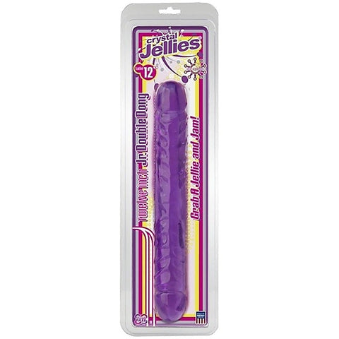 Crystal Jellies 12 Inch Jr. Double Dong by Doc Johnson - Bullet Vibrators