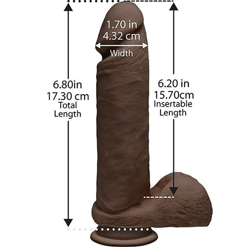 The D Perfect D 8 Inch Chocolate by Doc Johnson - Realistic Dildos