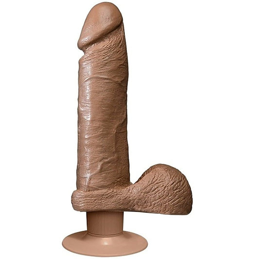The Realistic Cock Vibrating 8 Inch Brown