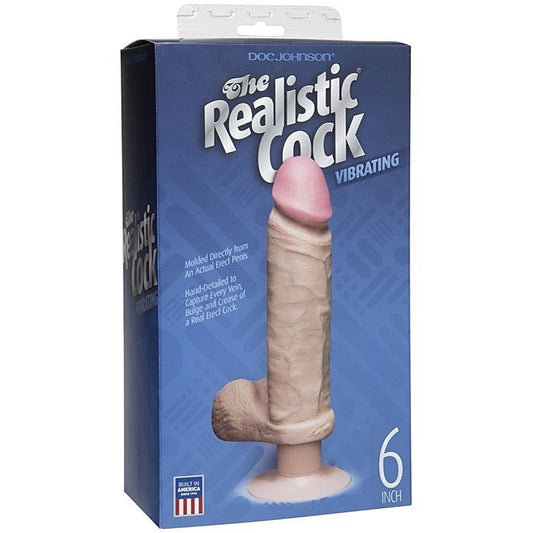 The Realistic Cock Vibrating 6 Inch Flesh