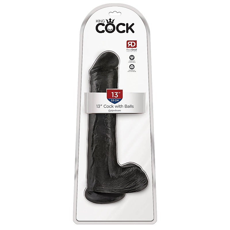 King Cock 13 Inch Realistic Cock with Balls - Realistic Dildos