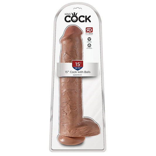 King Cock 15 Inch Realistic Dong with Balls