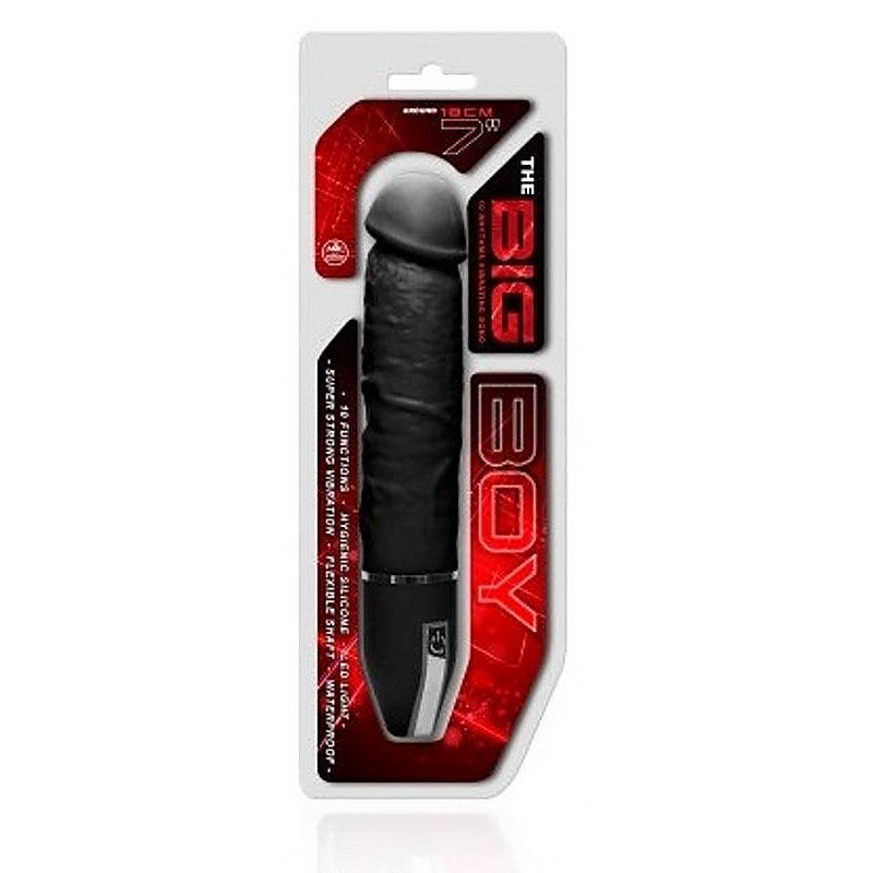 The Big Boy 7" Black Silicone Vibrator by NANMA Corporation - Realistic Dildos