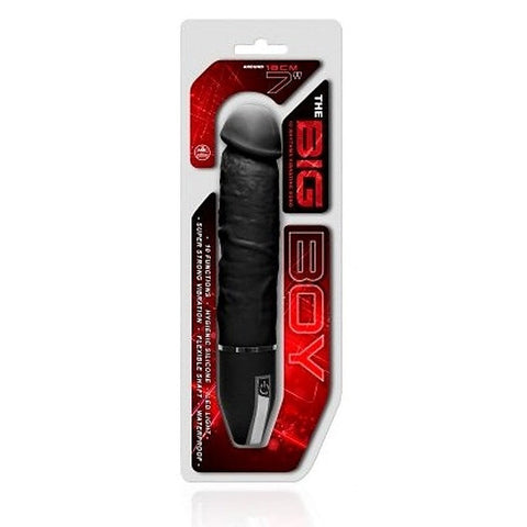 The Big Boy 7" Black Silicone Vibrator by NANMA Corporation - Realistic Dildos
