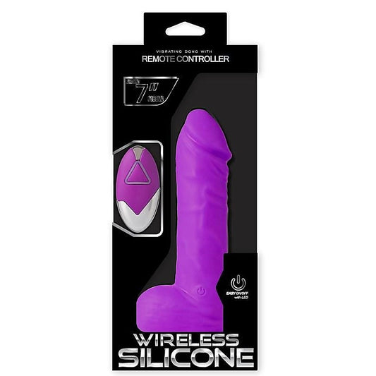 Wireless Silicone 7" Penis Shaped Vibrator with Remote - Realistic Dildos