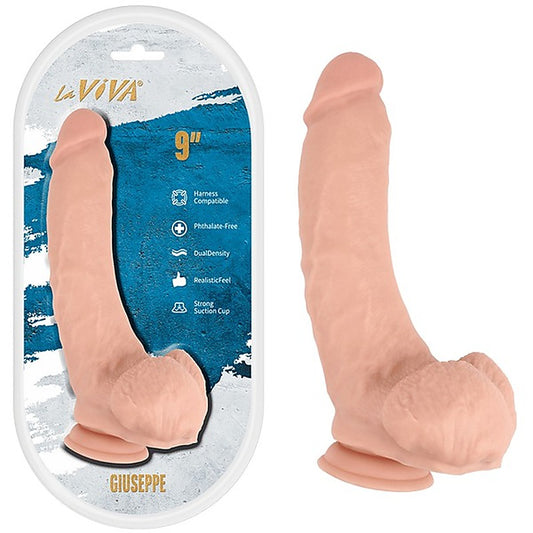 La Viva Giuseppe 9 Inches Realistic Dildo Flesh