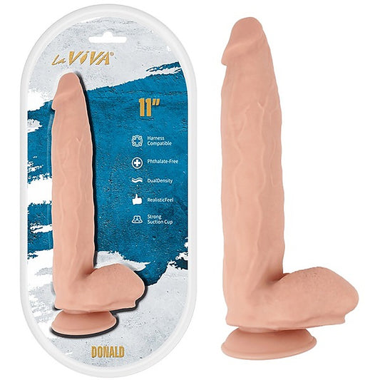La Viva Donald 11 Inches Realistic Feel dildo Flesh