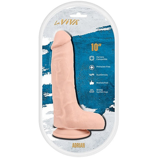 La Viva Adrian 10 Inches Harness Dildo Flesh