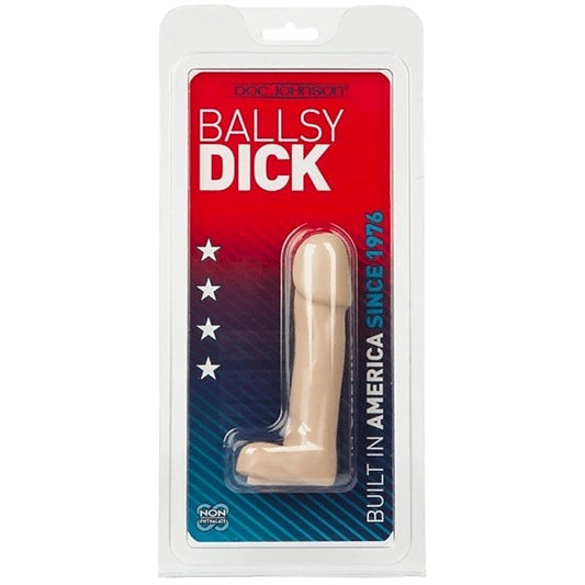 Doc Johnson Ballsy 4.5 Inch Realistic Dick White - Realistic Dildos