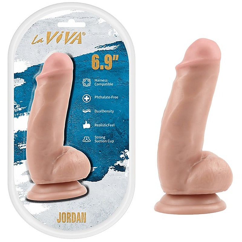 Jordan 6.9 Inches Dual Density Dildo by La Viva - Realistic Dildos