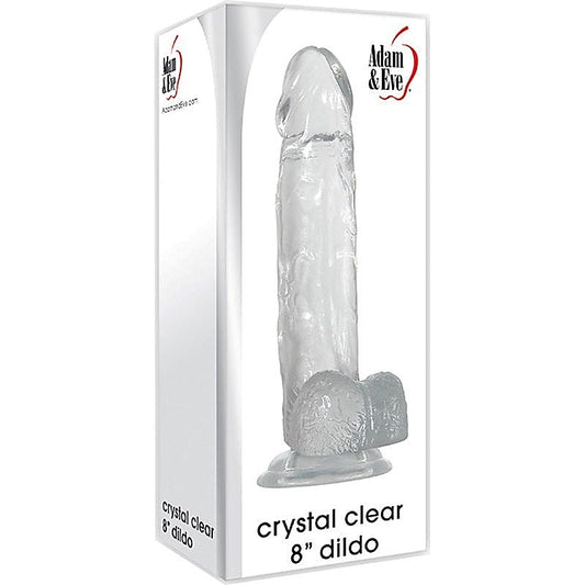 Adam and Eve Crystal Clear 8 inch Dildo - Realistic Dildos