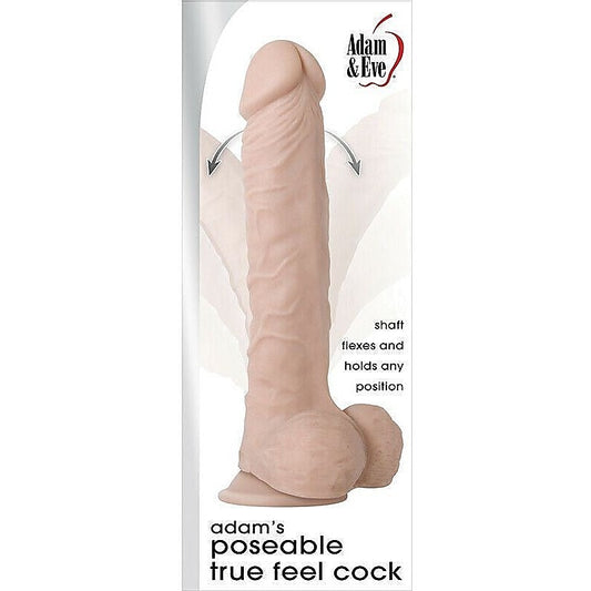 Adam's Posable True Feel Pleasure Toy - Hands-Free Delight - Realistic Dildos