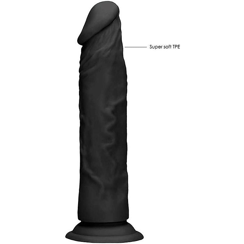 Premium Realrock Skin Dildo Black by Shots Toys - Realistic Dildos