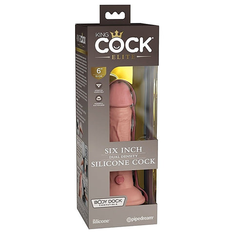King Cock Elite Dual Density Silicone Cock Light Flesh - Realistic Dildos