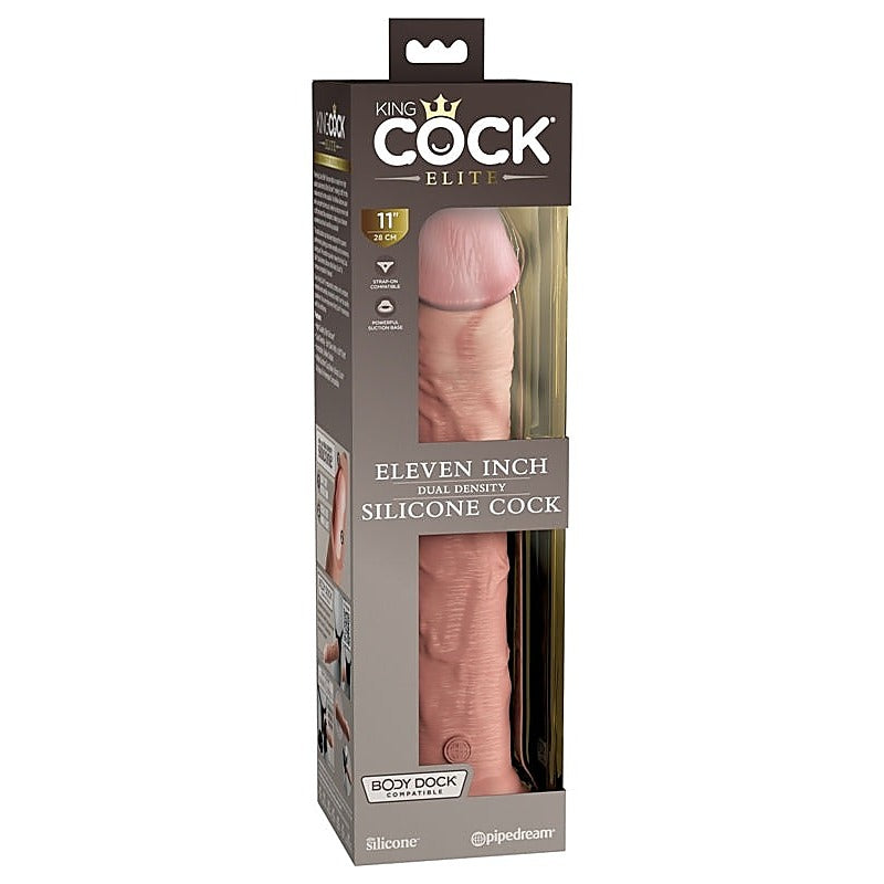 King Cock Elite Dual Density Silicone Cock Light Flesh - Realistic Dildos
