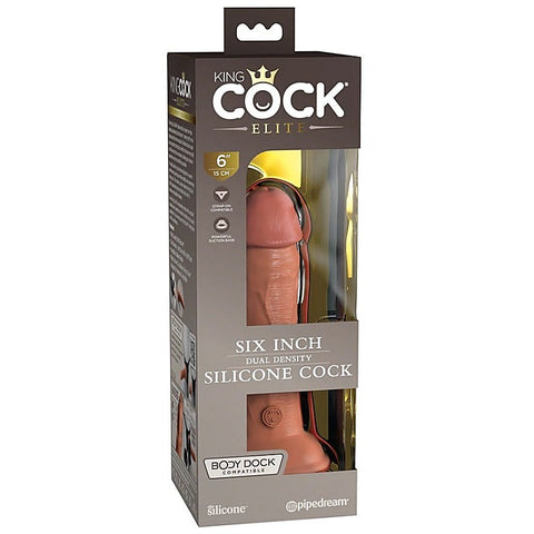 King Cock Elite Dual Density Silicone Cock Tan - Realistic Dildos