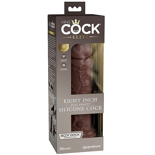 King Cock Elite Dual Density Silicone Cock Brown - Realistic Dildos
