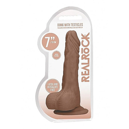 Realrock Skin Dong with Testicles 7 inch
