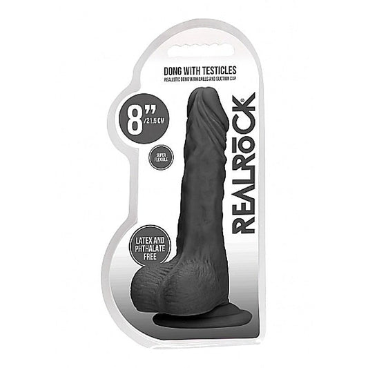 Realrock Skin Dong with Testicles 8 inch
